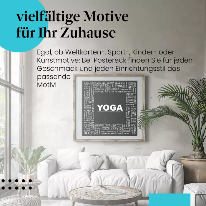Yoga Wortwolke | Postereck 2219