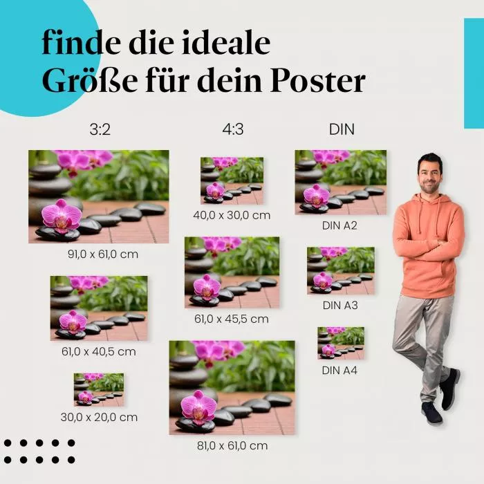 Zen-Steine & Orchidee | Postereck 2979