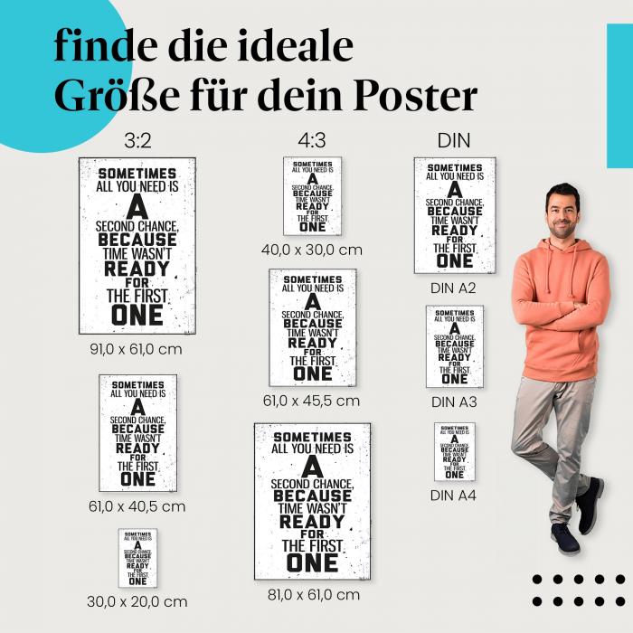 "Zweite Chance: Manchmal braucht es Zeit": Poster - Zeit & Geduld