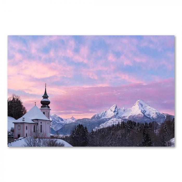 Preview: Alpenlandschaft: Kirche & Winter | Postereck 1514