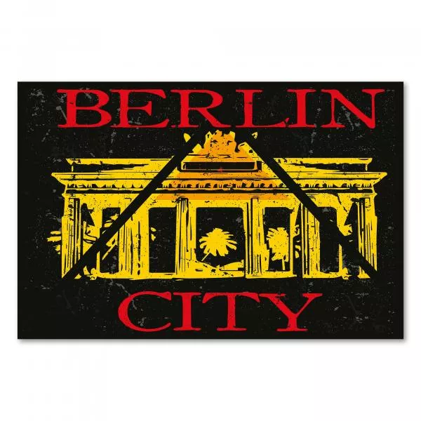 Brandenburger Tor & Schriftzug "Berlin City" - stylisches Design für Berlin-Fans. Brandenburger Tor & Schriftzug "Berlin City" - stylisches Design für Berlin-Fans.