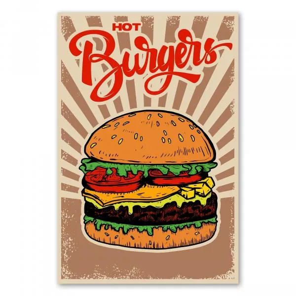 Burger-Time! Dieser saftige Burger im Retro-Stil macht Lust auf mehr. Burger-Time! Dieser saftige Burger im Retro-Stil macht Lust auf mehr.