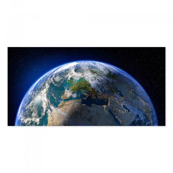 Erde im Weltraum: Blauer Planet, Kontinente Europa, Afrika & Teile Asiens. Erde im Weltraum: Blauer Planet, Kontinente Europa, Afrika & Teile Asiens.