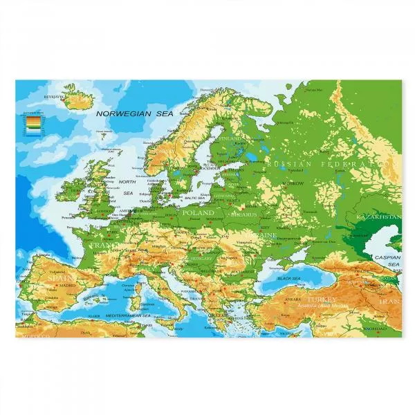 Detaillierte Karte Europas zeigt Länder, Hauptstädte, Flüsse, perfekt für Reiseplanung oder als Wanddeko! Detaillierte Karte Europas zeigt Länder, Hauptstädte, Flüsse, perfekt für Reiseplanung oder als Wanddeko!