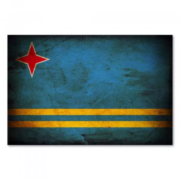 Flagge Aruba: Roter Stern & Streifen: Der Stern steht für die Insel selbst, die Streifen für den Tourismus. Flagge Aruba: Roter Stern & Streifen: Der Stern steht für die Insel selbst, die Streifen für den Tourismus.