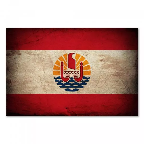 Flagge von Französisch-Polynesien: Die Sonne und die traditionellen Boote stehen für die Kultur Polynesiens. Flagge von Französisch-Polynesien: Die Sonne und die traditionellen Boote stehen für die Kultur Polynesiens.