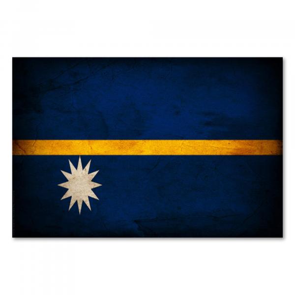 Nauru Flagge - Stern und Streifen: Der Stern repräsentiert die Insel selbst, die Streifen die Bevölkerungsgruppen.