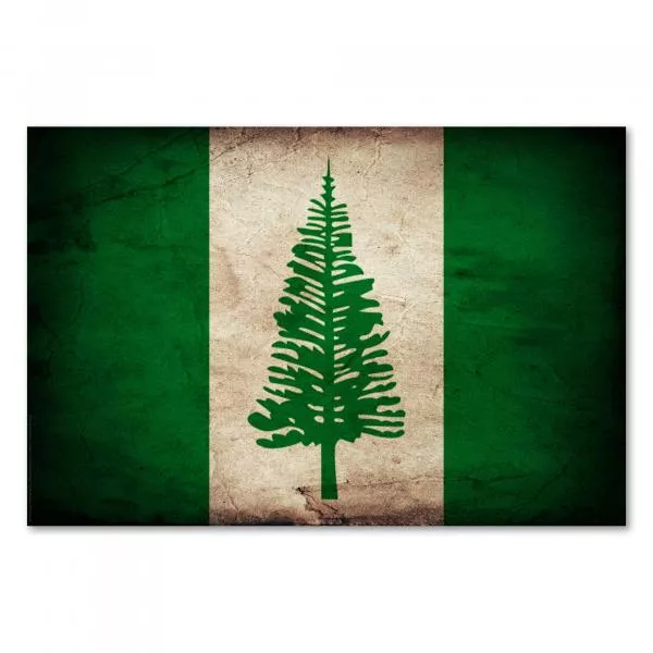 Flagge der Norfolkinsel - Australien: Die Norfolk-Tanne ist ein Symbol der Insel. Flagge der Norfolkinsel - Australien: Die Norfolk-Tanne ist ein Symbol der Insel.