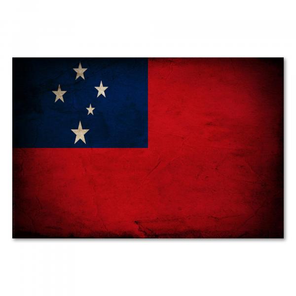 Samoa Flagge - Rot und Blau: Blau steht für den Pazifik, Rot für den Mut des Volkes.
