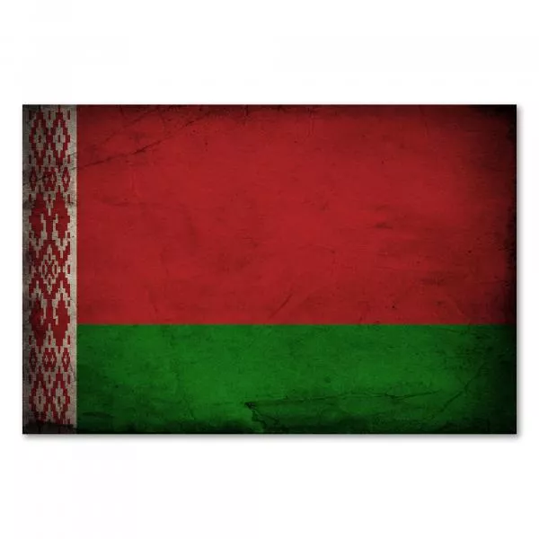 Flagge Weißrusslands im rustikalen Look: Das Ornamentmuster steht für die traditionelle Kultur. Flagge Weißrusslands im rustikalen Look: Das Ornamentmuster steht für die traditionelle Kultur.