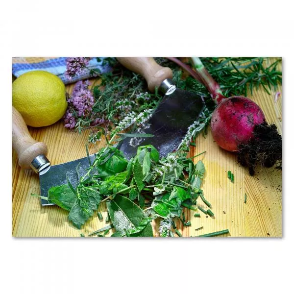 Minze, Oregano, Schnittlauch, Zitrone & Radieschen - frische Kräuter zum Zerkleinern. Minze, Oregano, Schnittlauch, Zitrone & Radieschen - frische Kräuter zum Zerkleinern.