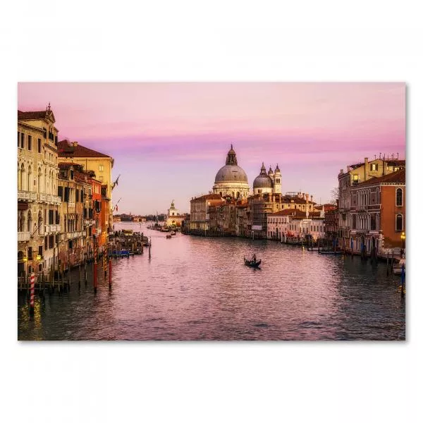Canal Grande (Venedig) bei Sonnenuntergang, Gondel & Santa Maria della Salute. Canal Grande (Venedig) bei Sonnenuntergang, Gondel & Santa Maria della Salute.