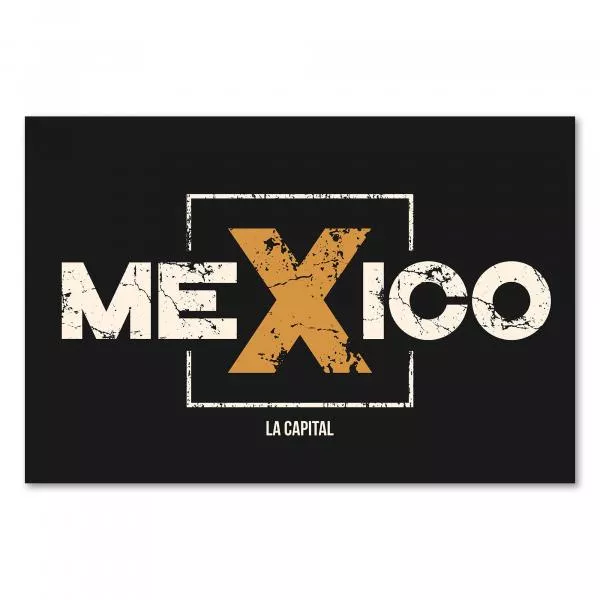 "Mexico La Capital" - stilvolle Schrift auf dunklem Hintergrund - Design für Mexiko-Fans. "Mexico La Capital" - stilvolle Schrift auf dunklem Hintergrund - Design für Mexiko-Fans.