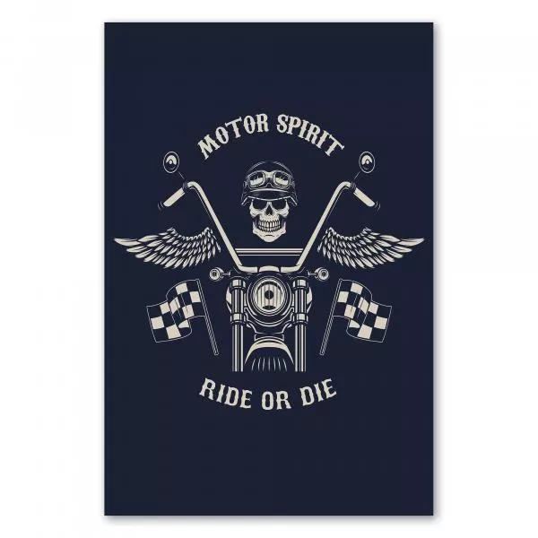"Ride or Die" - Der Spirit des Motorradfahrens mit coolem Totenkopf und Flügeln, perfekt für Biker und Rebellen! "Ride or Die" - Der Spirit des Motorradfahrens mit coolem Totenkopf und Flügeln, perfekt für Biker und Rebellen!
