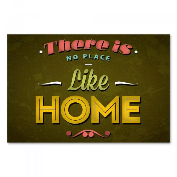 "There is no place like home" - Ein gemütliches Poster im Vintage-Stil, das die Wärme des Zuhauses feiert. "There is no place like home" - Ein gemütliches Poster im Vintage-Stil, das die Wärme des Zuhauses feiert.