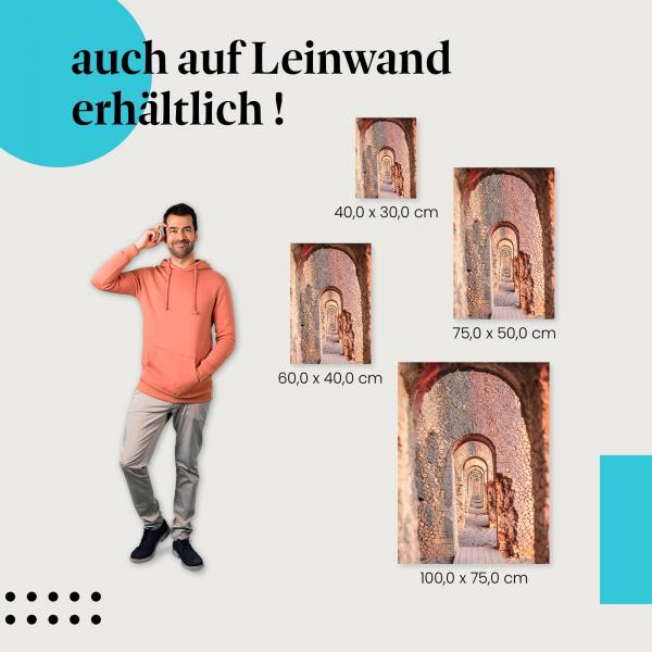 Steinbögen: Leinwandbild. Antike Architektur, Perspektive.