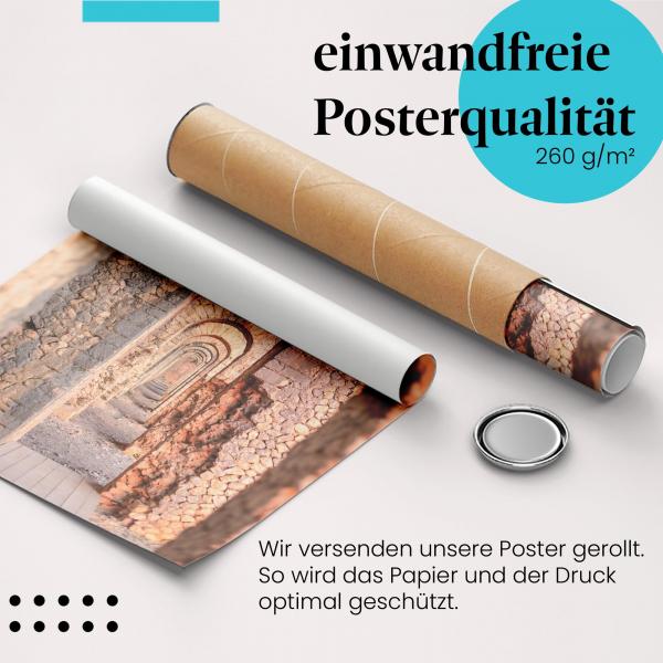 Gerolltes Poster "Steinbögen". Antike & Geschichte, sicher verpackt.