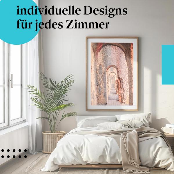 Schlafzimmer Deko: "Steinbögen" Poster: Faszinierende Architektur für Ihr Zuhause.