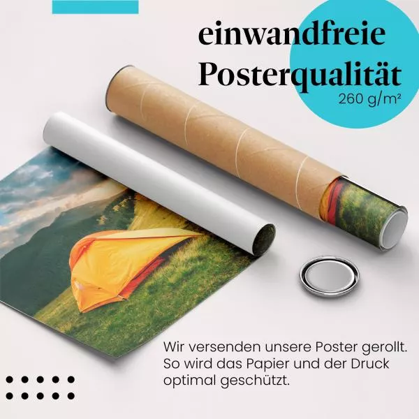 Zelt in den Bergen | Postereck 3357 Zelt in den Bergen | Postereck 3357