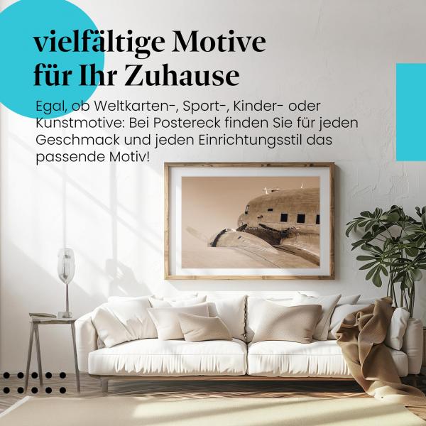 Leinwandbild "Flugzeug Oldtimer im Detail". Wanddeko für alle, die die Luftfahrt lieben.