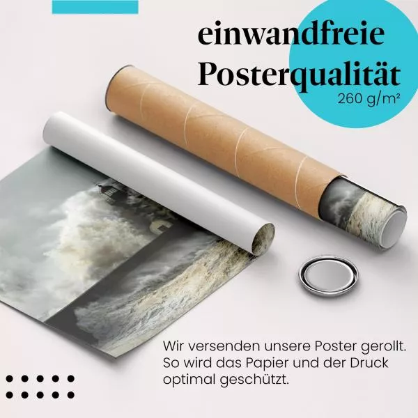 Leuchtturm: Brachiale Gewalt des Meeres | Postereck 0451 Leuchtturm: Brachiale Gewalt des Meeres | Postereck 0451