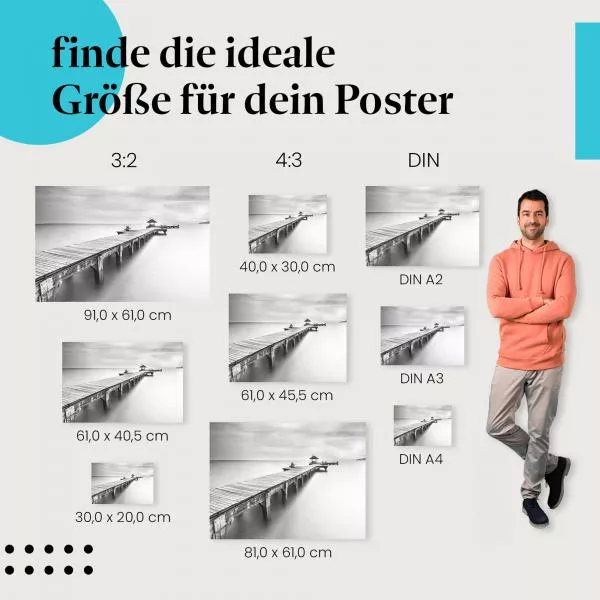 Einsamer Steg: Ruhe & Minimalismus | Postereck 0469 Einsamer Steg: Ruhe & Minimalismus | Postereck 0469