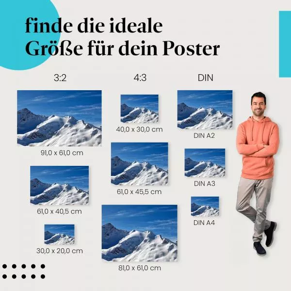 Schneebedeckte Berge | Postereck 3365 Schneebedeckte Berge | Postereck 3365