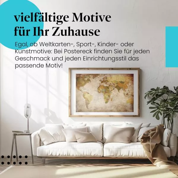 Weltkarte: Vintage-Stil & Charme | Postereck 0459 Weltkarte: Vintage-Stil & Charme | Postereck 0459