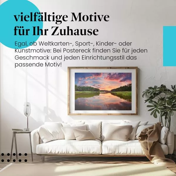 Abendhimmel Spiegelung | Postereck 2566