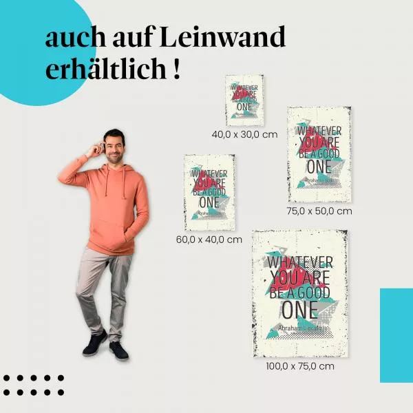 Sei ein guter Mensch: A. Lincoln | Postereck 1101 Sei ein guter Mensch: A. Lincoln | Postereck 1101