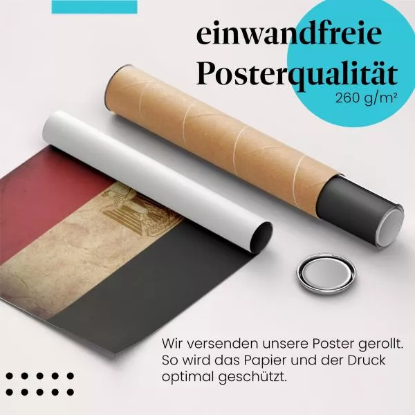  Ägypten: Vintage Flagge, Sieg & Hoffnung | Postereck 0404