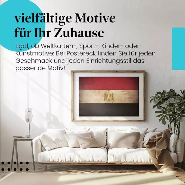  Ägypten: Vintage Flagge, Sieg & Hoffnung | Postereck 0404