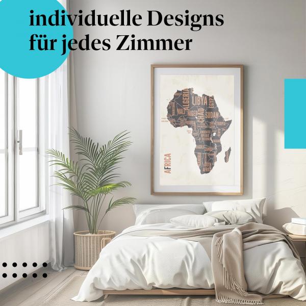 Poster "Karte von Afrika": Für alle, die von Afrika träumen!