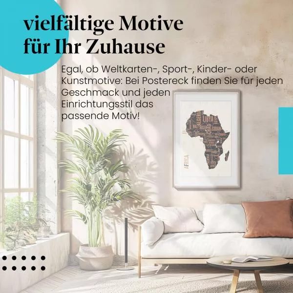 Vintage Afrika Karte | Postereck 2122 Vintage Afrika Karte | Postereck 2122