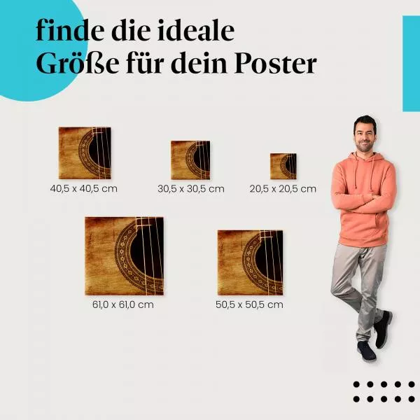 Akustikgitarre: Vintage & Nahaufnahme | Postereck 0673 Akustikgitarre: Vintage & Nahaufnahme | Postereck 0673