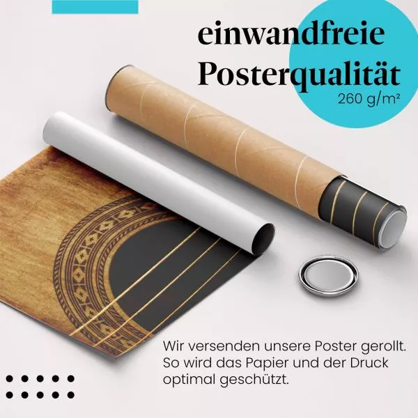 Akustikgitarre: Vintage & Nahaufnahme | Postereck 0673 Akustikgitarre: Vintage & Nahaufnahme | Postereck 0673