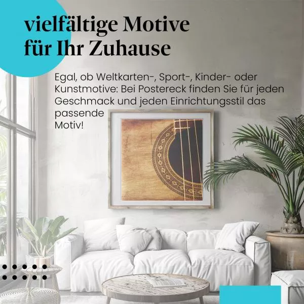Akustikgitarre: Vintage & Nahaufnahme | Postereck 0673 Akustikgitarre: Vintage & Nahaufnahme | Postereck 0673
