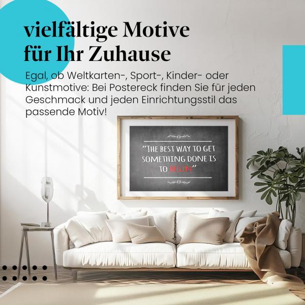 Leinwandbild Motivation: Einfach anfangen - den ersten Schritt wagen!