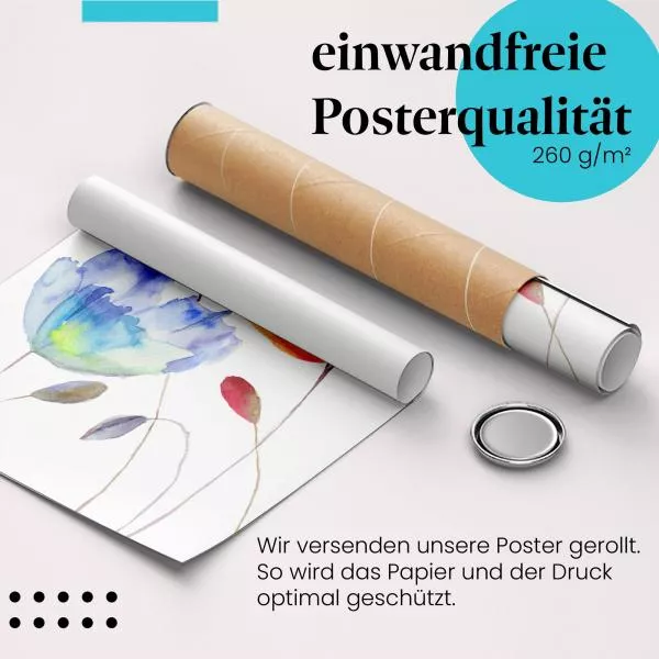 Farbenfrohe Aquarellblumen | Postereck 1261 Farbenfrohe Aquarellblumen | Postereck 1261