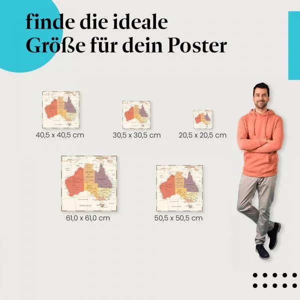 Australienkarte | Postereck 4137 Australienkarte | Postereck 4137