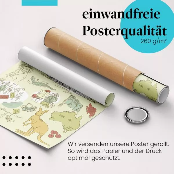 Australien Skizze | Postereck 2900 Australien Skizze | Postereck 2900