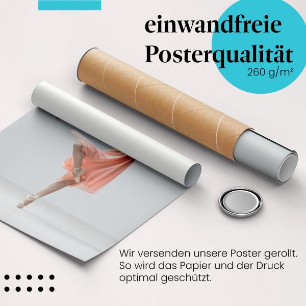 Gerolltes Poster "Ballett". Anmut & Eleganz.