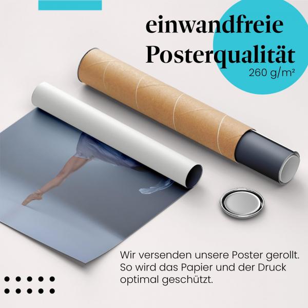 Gerolltes Poster "Tanz mit Tuch", Grazie, Leichtigkeit.