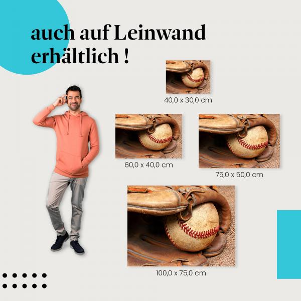 "Baseballhandschuh" Leinwandbild. Finde die ideale Größe und setze stilvolle Akzente mit Kunst!