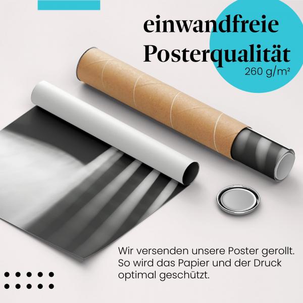 Gerolltes Poster "E-Bass". Musikinstrument & Kunst, sicher verpackt.