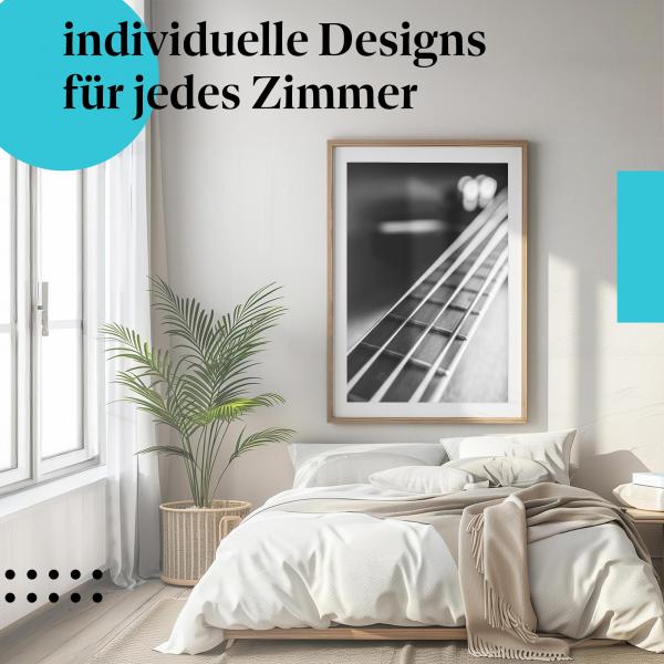 Schlafzimmer Deko: "Gitarre" Poster: Für Musiker & Musikliebhaber.