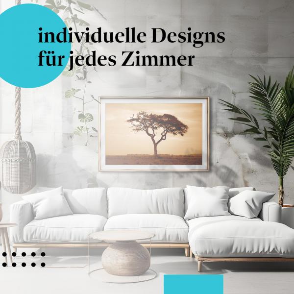 Schlafzimmer Deko: "Savanne" Poster: Ruhe & Weite - perfekt fürs Schlafzimmer.