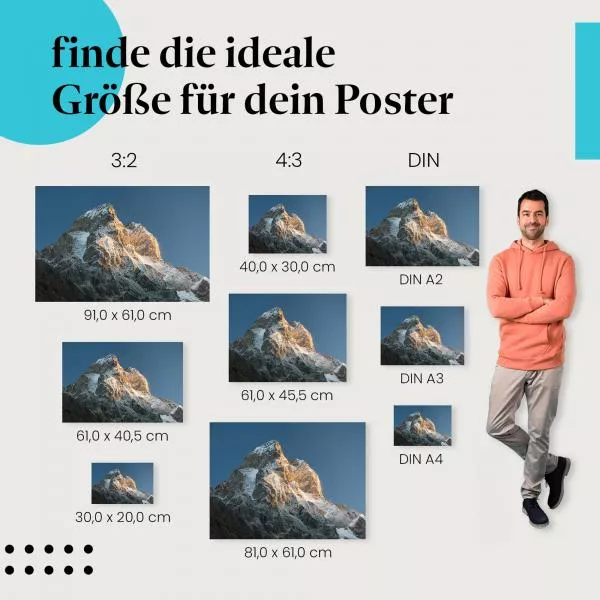 Berggipfel im Sonnenlicht | Postereck 3473 Berggipfel im Sonnenlicht | Postereck 3473