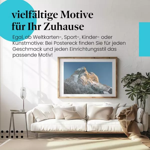 Berggipfel im Sonnenlicht | Postereck 3473 Berggipfel im Sonnenlicht | Postereck 3473