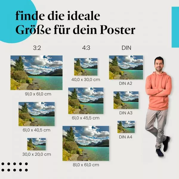 Türkisblaues Wasser: Idylle am Bergsee | Postereck 1076 Türkisblaues Wasser: Idylle am Bergsee | Postereck 1076